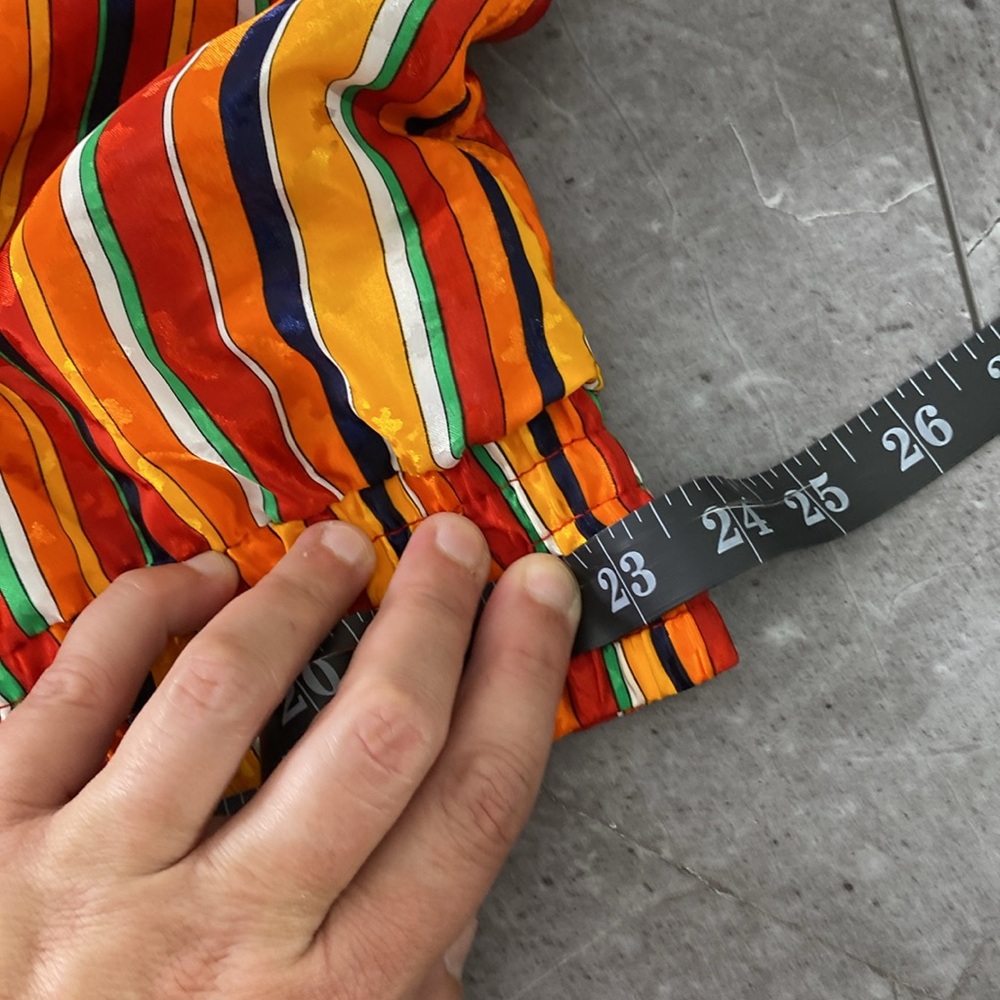 Vintage Howard Wolf Colorful Floral Striped Jacket Maximalist Funky Bold Size 10 - Picture 15 of 16